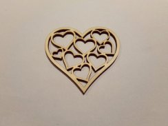 Dřevěná dekorace  - Srdce