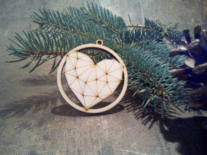 Vánoční dřevěná ozdoba - Motiv: Stromek se svíčkami