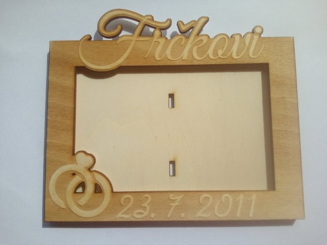 Svatební fotorámeček tmavý