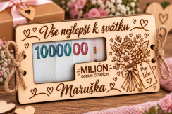 Dřevěná obálka k svátku s vlastním jménem