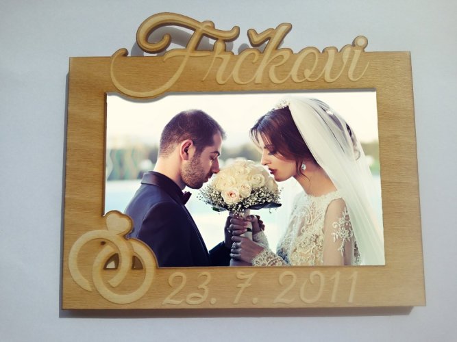 Svatební fotorámeček tmavý