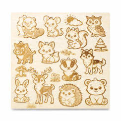Lesní zvířátka – dřevěná vkládačka