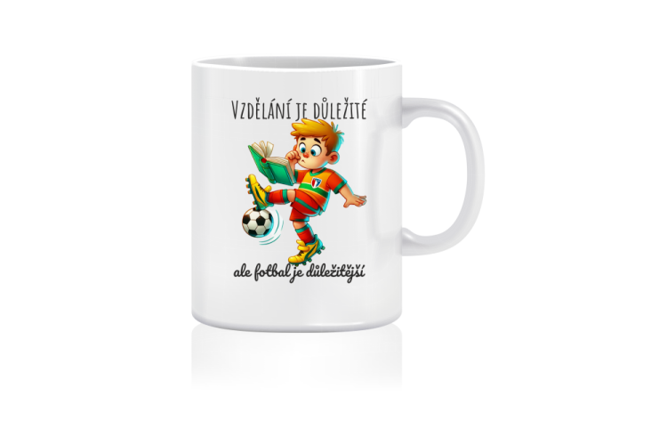 Hrnek pro fotbalistu - Vzdělání je důležité