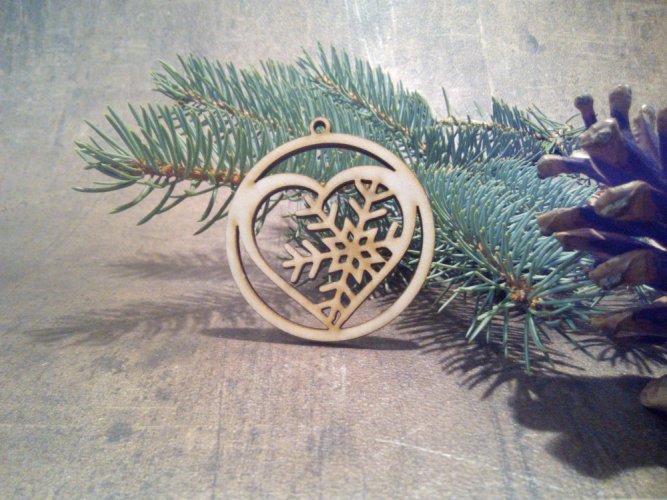 Vánoční dřevěná ozdoba - Motiv: Stromeček