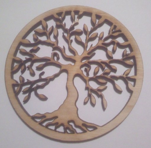 Dřevěná dekorace - strom života - Velikost: 15 cm